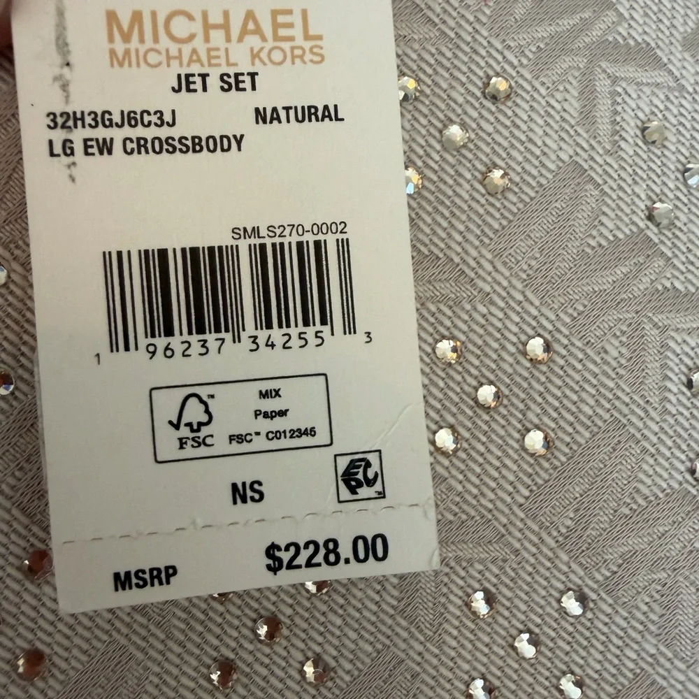 Michael Kors Natural Cream Jet Set Crossbody Bag - Picture 5 of 15